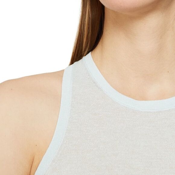 REISS Maude Keyhole Back Cotton & Wool Blend Tank - Picture 2 of 8